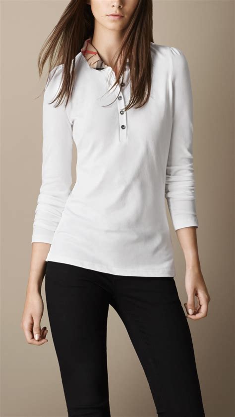 burberry shirt womens long sleeve